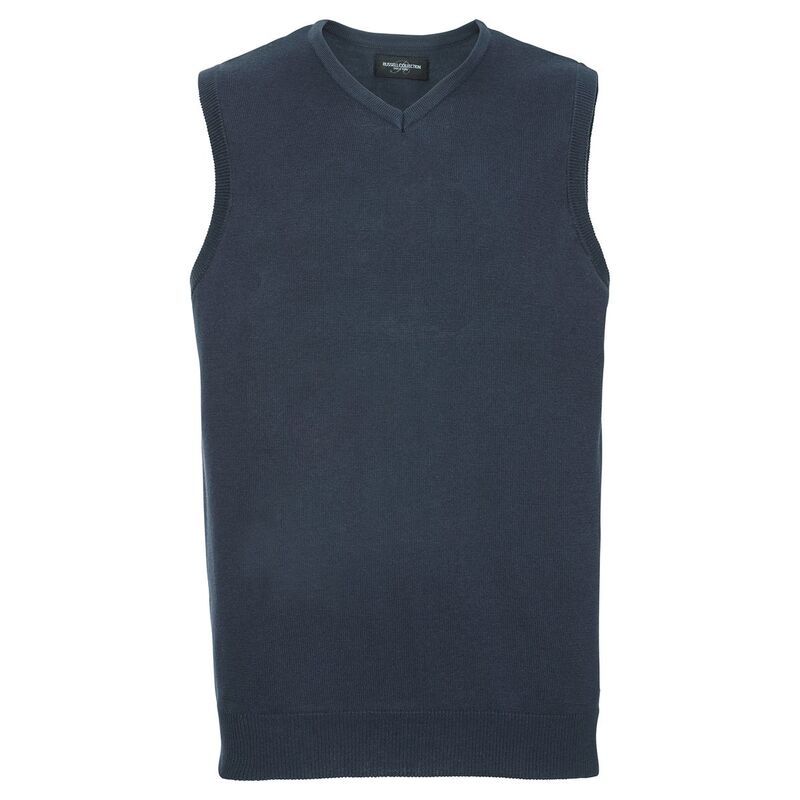 ラッセルアスレチック メンズ トップス Tシャツ Vネック スウェット ノースリーブ コットン アクリル Russell Athletic Russell Collection Mens Cotton