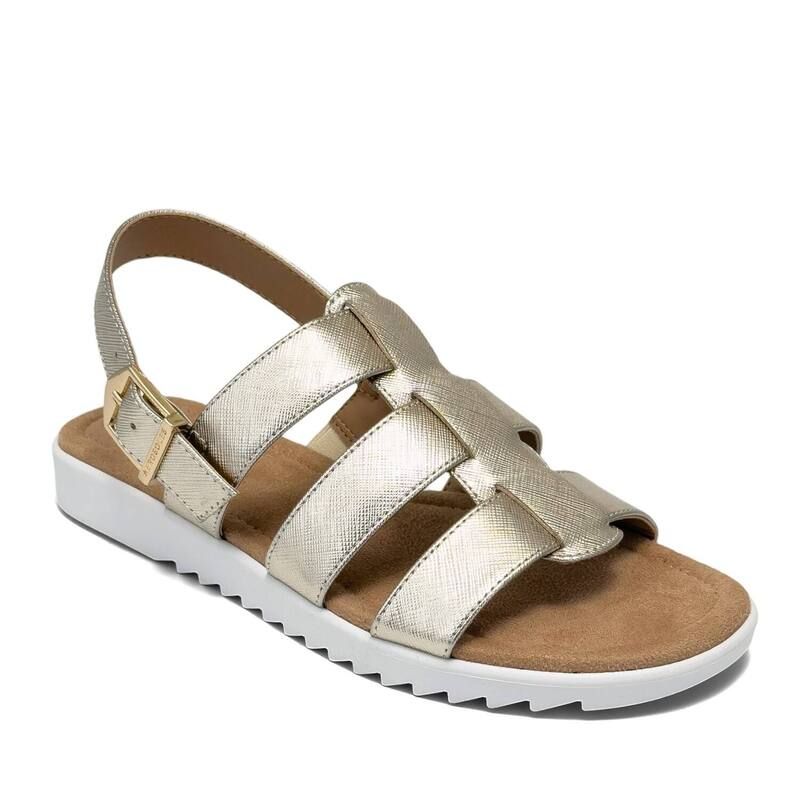 エアロソールズ レディース シューズ サンダル Aerosoles Jara Womenslingback Fisherman Sandalsoft Gold Faux ゴールド