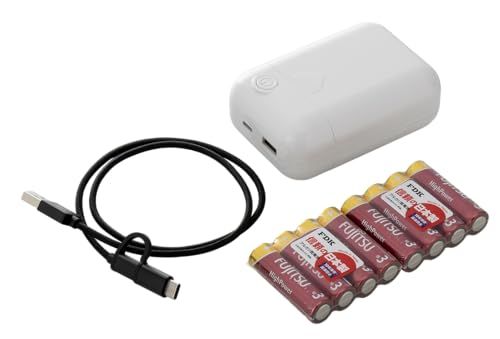 ★新品★スターリングクラブ 10年保存乾電池付き2ポート乾電池式スマホ充電器 Type-C×1 Type-A×1 2台同時充電可能 充電ケーブルと単3アルカリ乾電池8本付属 BP-838 7e35280f
