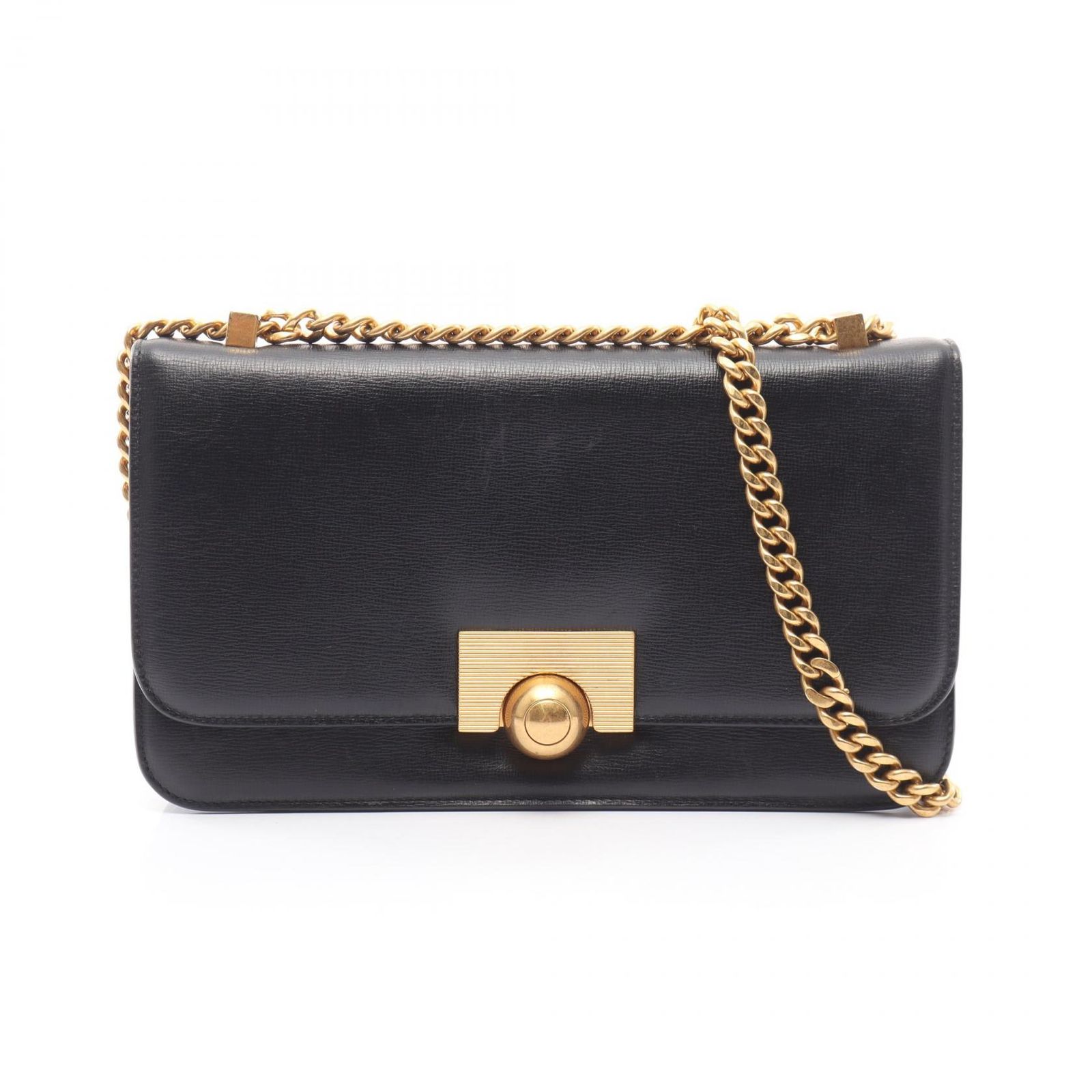 ボッテガヴェネタ BOTTEGA VENETA ショルダーバッグ ザ クラシック ブラック レザー ザ・クラシック レディース Used A