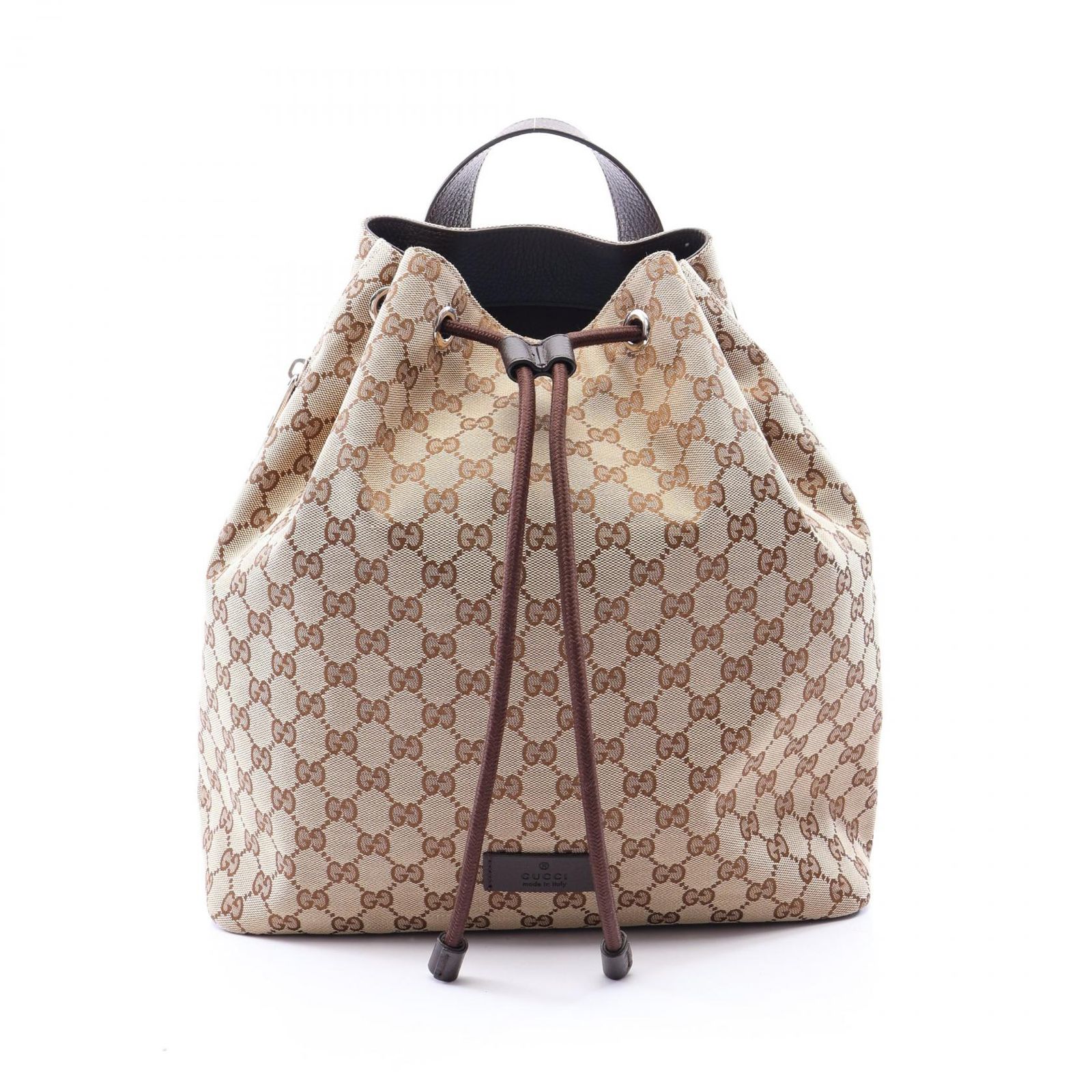 グッチ GUCCI リュックサック バックパック GGキャンバス 449175 ベージュ/ブラウン キャンバス レザー バックパック レディース Used A