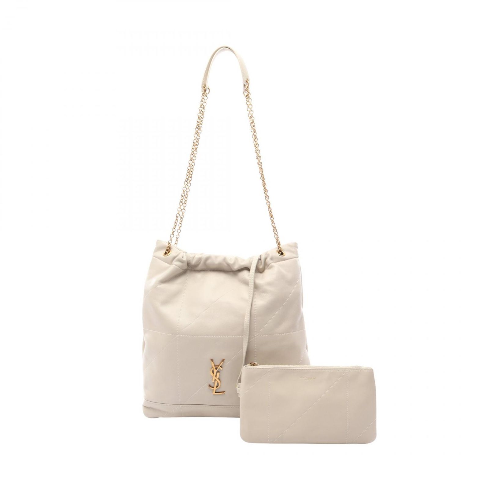 サンローランパリ SAINT LAURENT PARIS ショルダーバッグ ジェイミー 781666 アイボリー レザー ジェイミー 4.3 チェーンショルダーバッグ レディース Used A 178,900円