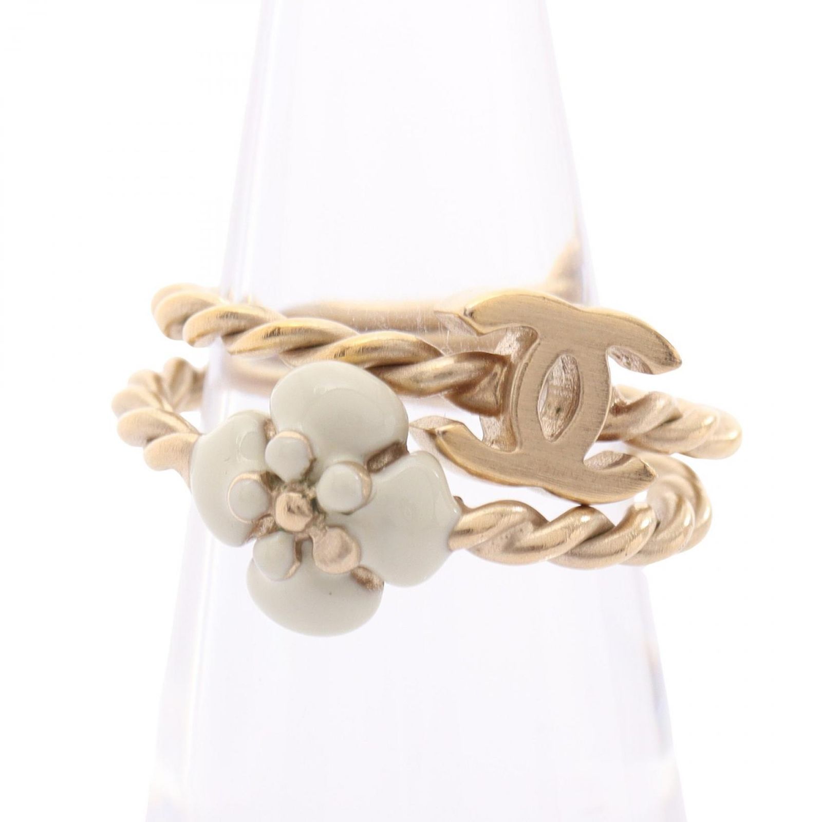 シャネル CHANEL リング・指輪 ココマーク カメリア 2点セット GP（ゴールドメッキ） 2点セット リング レディース Used A