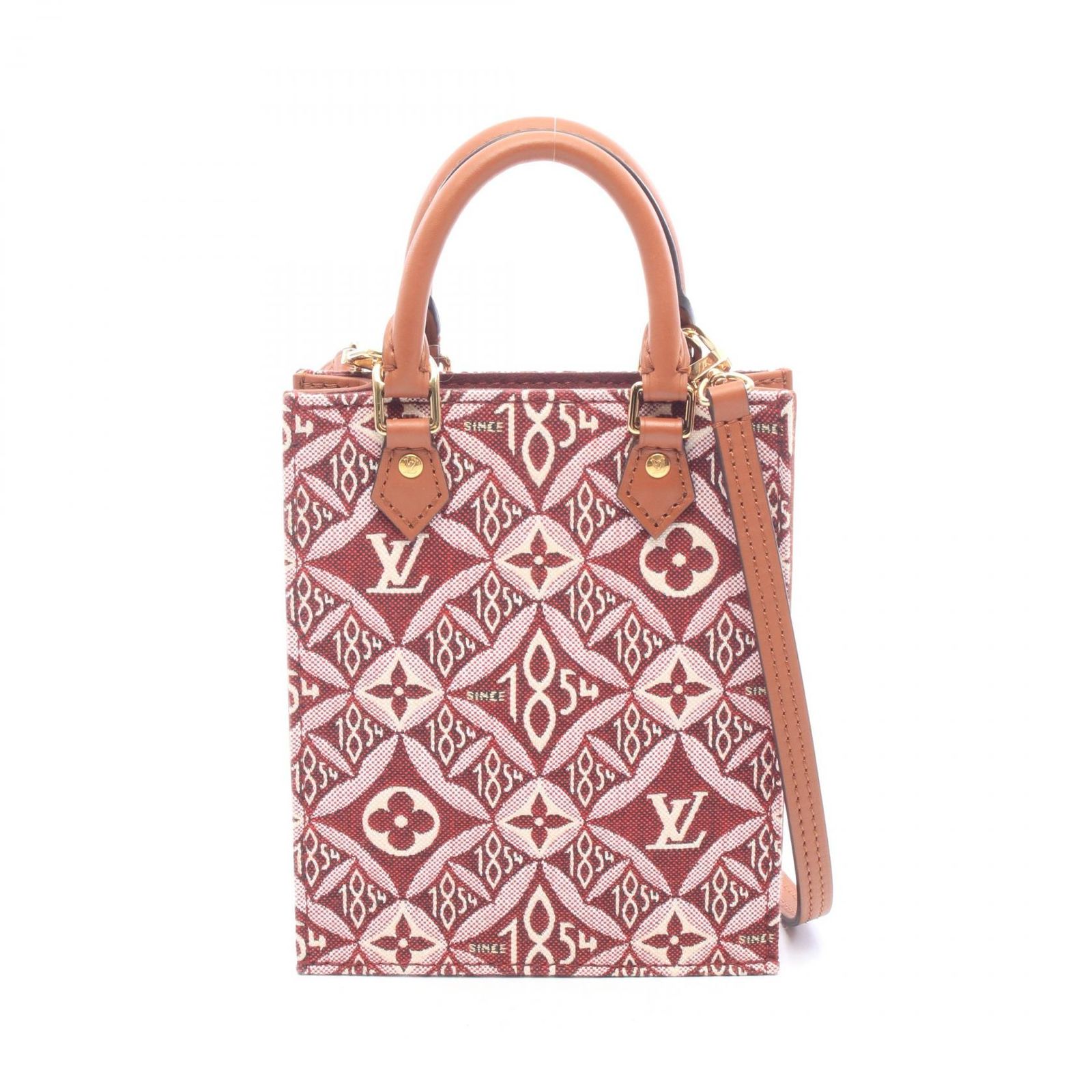 ルイ・ヴィトン LOUIS VUITTON ハンドバッグ プティット サックプラ Since 1854 2WAY M69846 ボルドー キャンバス レザー SINCE1854 プティット・サックプラ レディース Used A