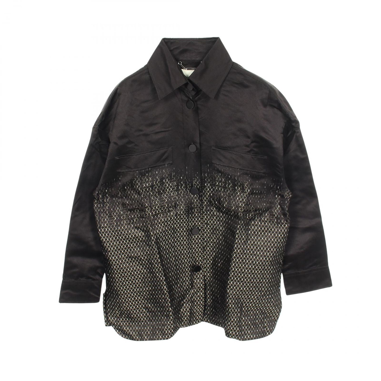 フェンディ FENDI 幾何学 シルク シャツ メンズ Used A