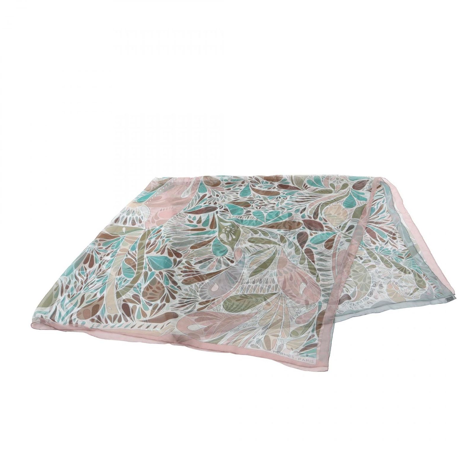 エルメス HERMES スカーフ ショールカレ140 MILLEFLEURS DU MEXIQUE シフォン シルク シフォン スカーフ レディース Used A