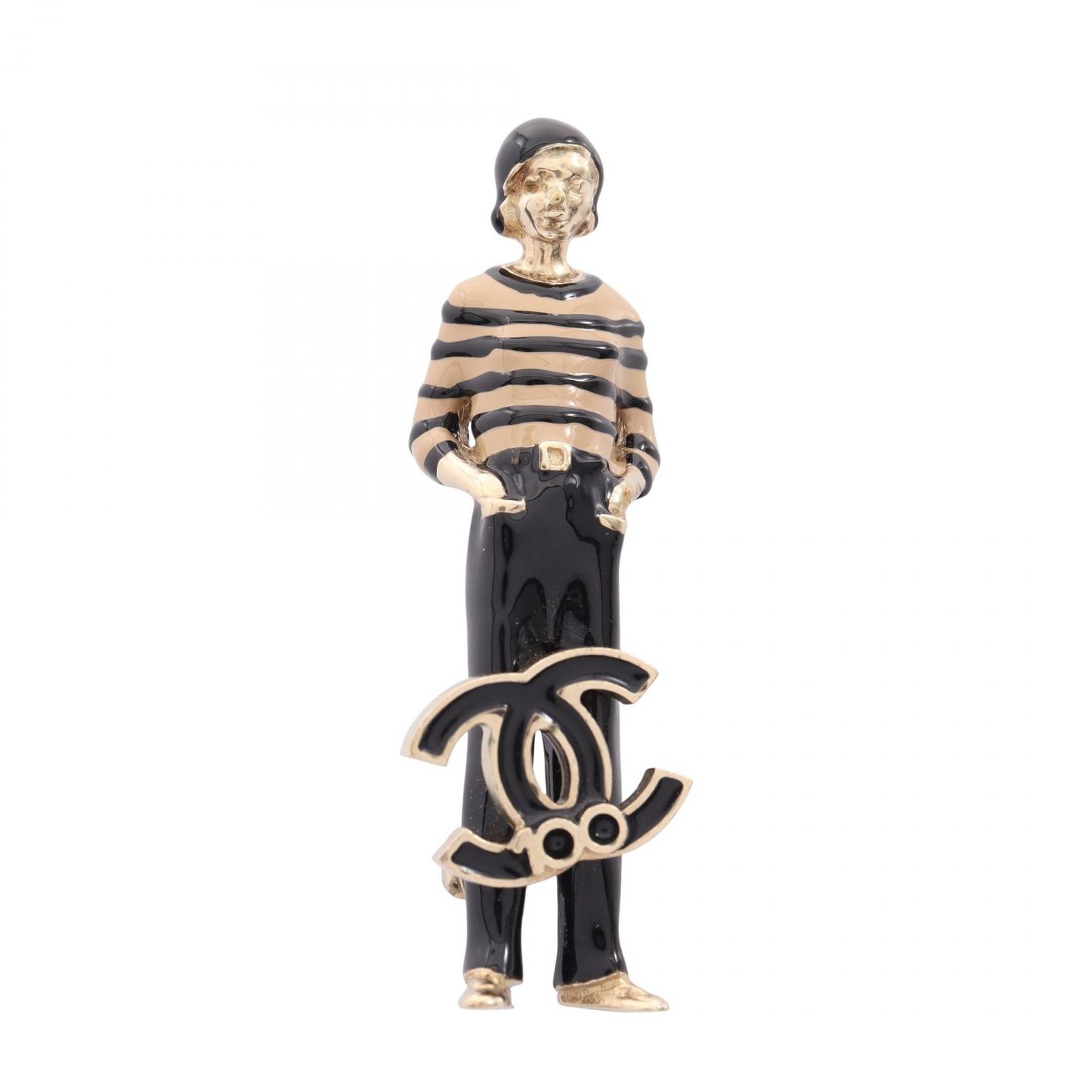 シャネル CHANEL ブローチ マドモアゼルドール 100周年記念 B15C GP（ゴールドメッキ） マドモアゼルブローチ レディース Used A 50,880円