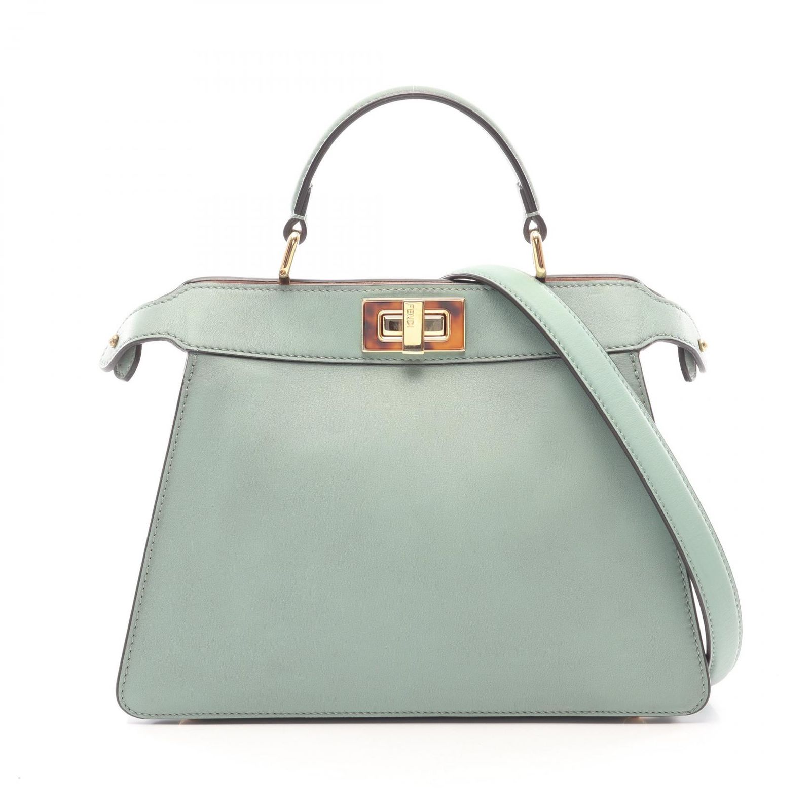 フェンディ FENDI ハンドバッグ ピーカブー アイシーユー スモール セレリア 2WAY 8BN327 グリーン/ピンクベージュ レザー ピーカブー ISeeU スモール レディース 110,900円