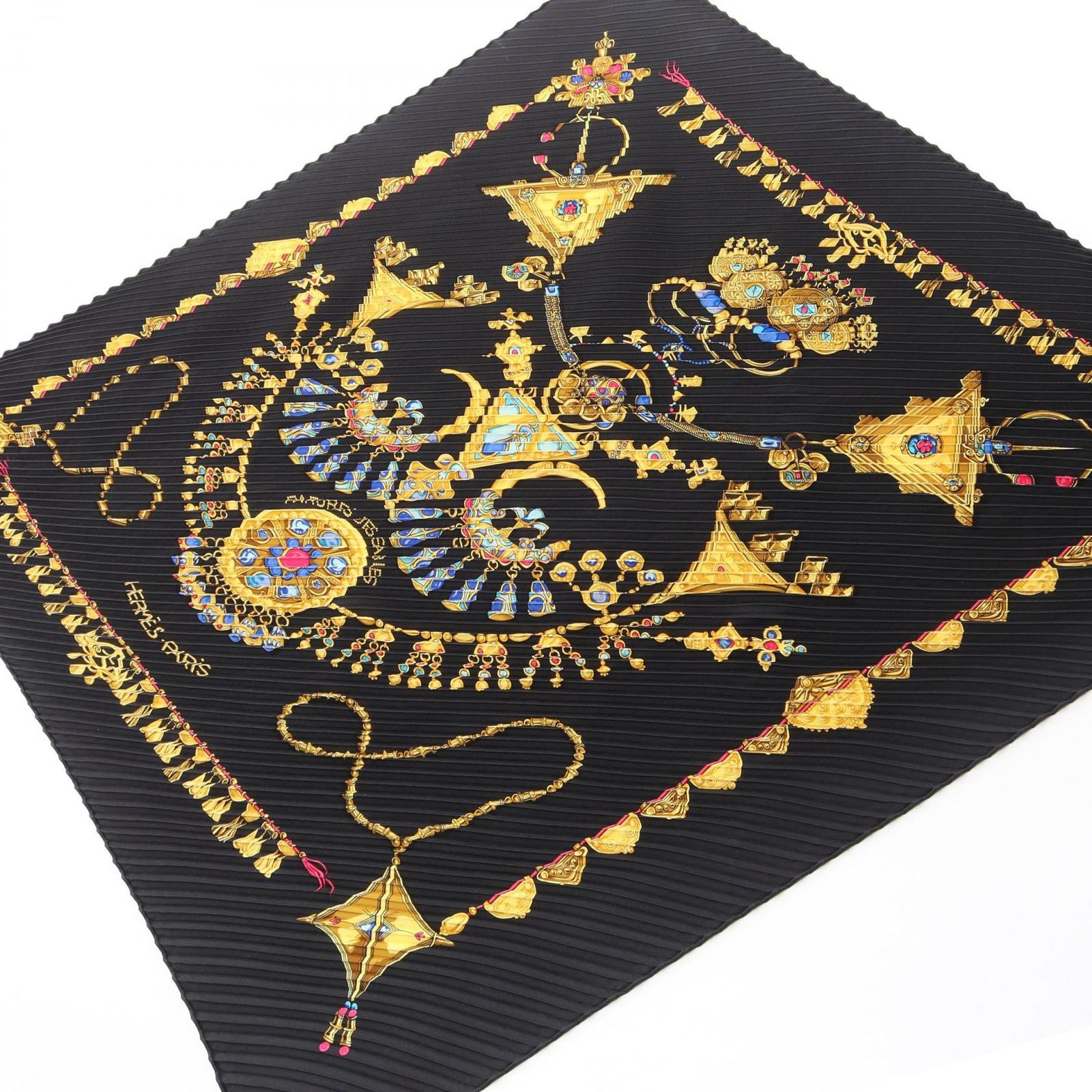 エルメス HERMES スカーフ カレプリセ PARURES DES SABLES シルク スカーフ レディース Used A
