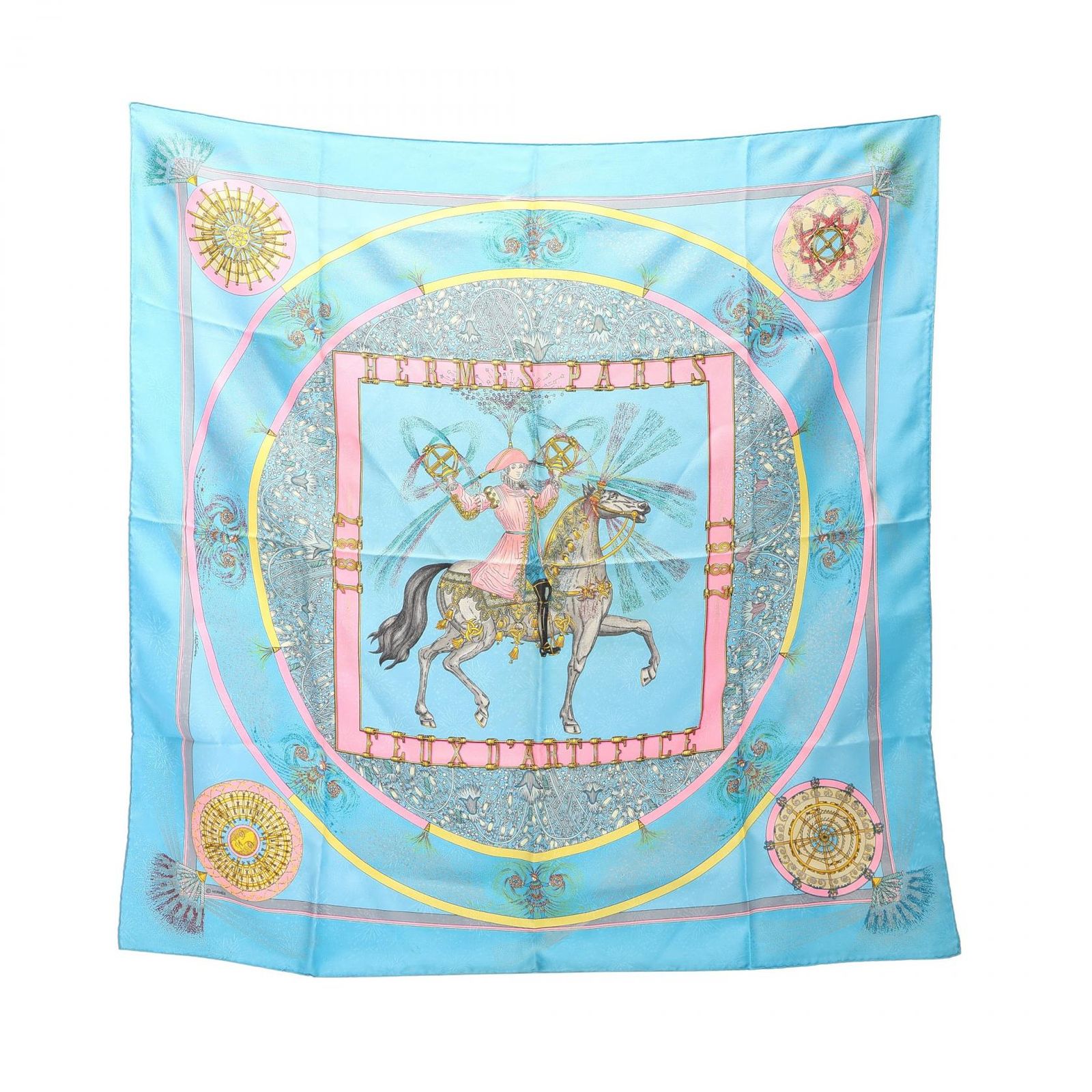 エルメス HERMES スカーフ カレ90 FEUX D’ARTIFICE シルク カレ90 レディース Used B