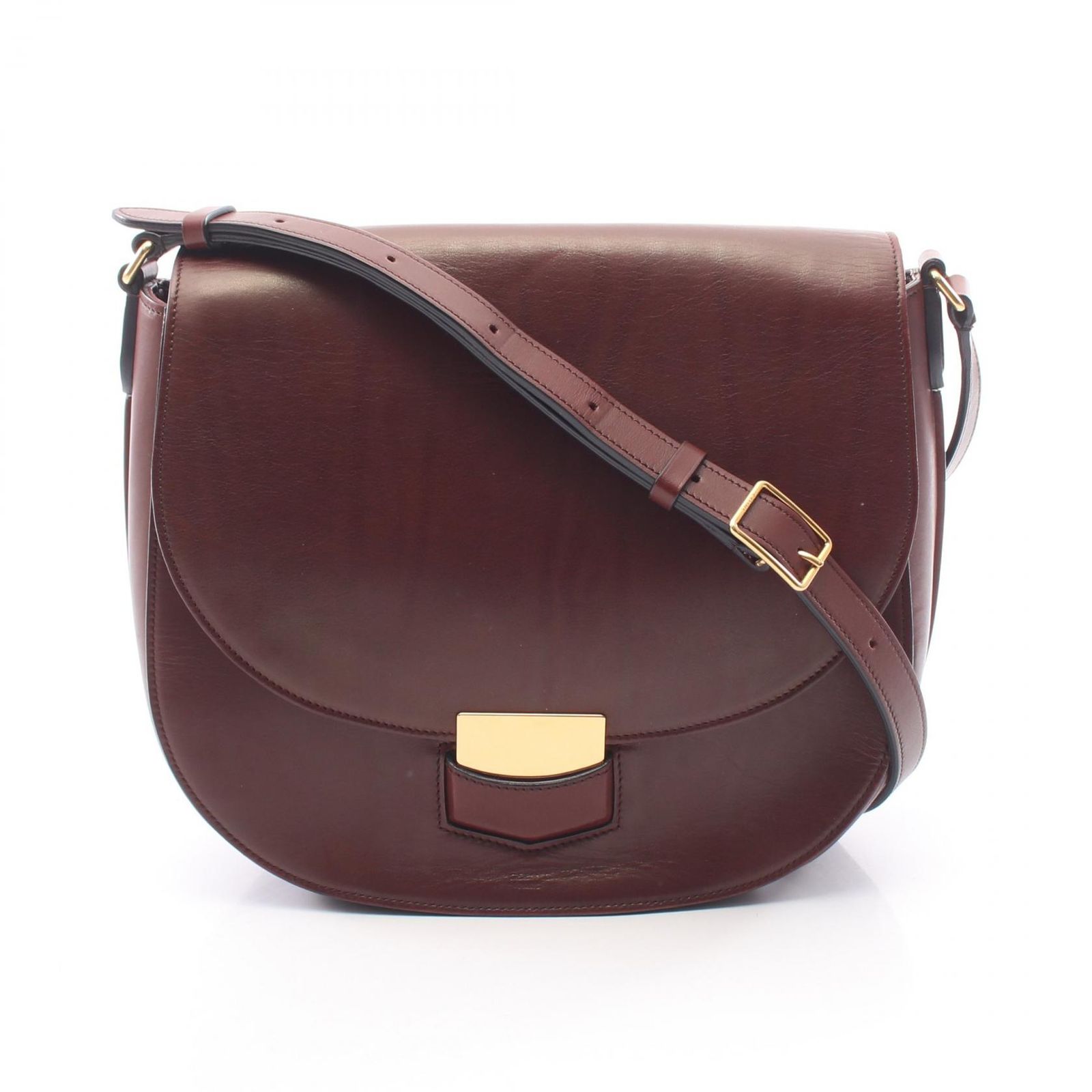 セリーヌ CELINE ショルダーバッグ トロッター ブラウン レザー トロッター ショルダーバッグ レディース Used B