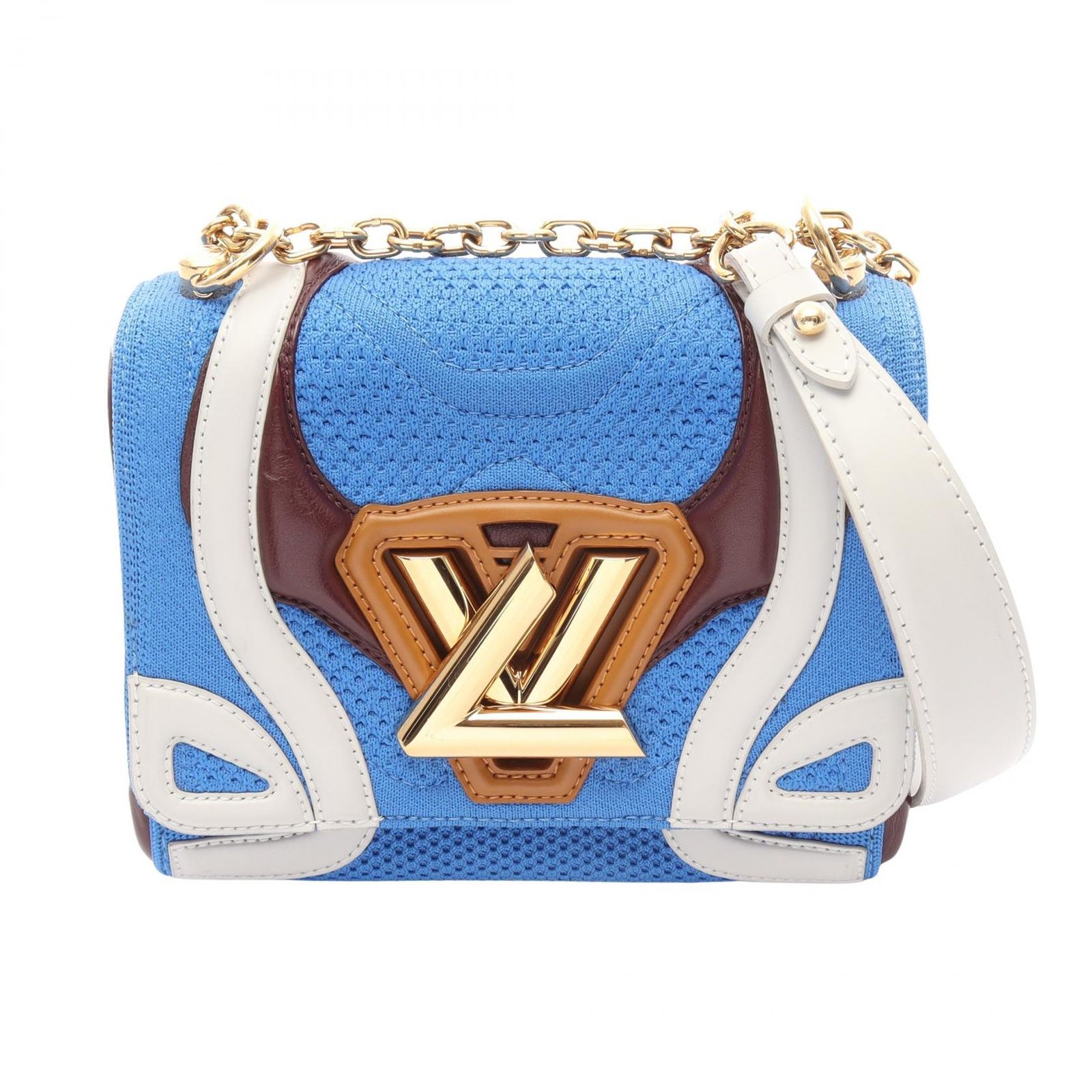 ルイ・ヴィトン LOUIS VUITTON ショルダーバッグ ツイストPM ブルー/バーガンディ レザー ツイストPM レディース Used A 142,400円