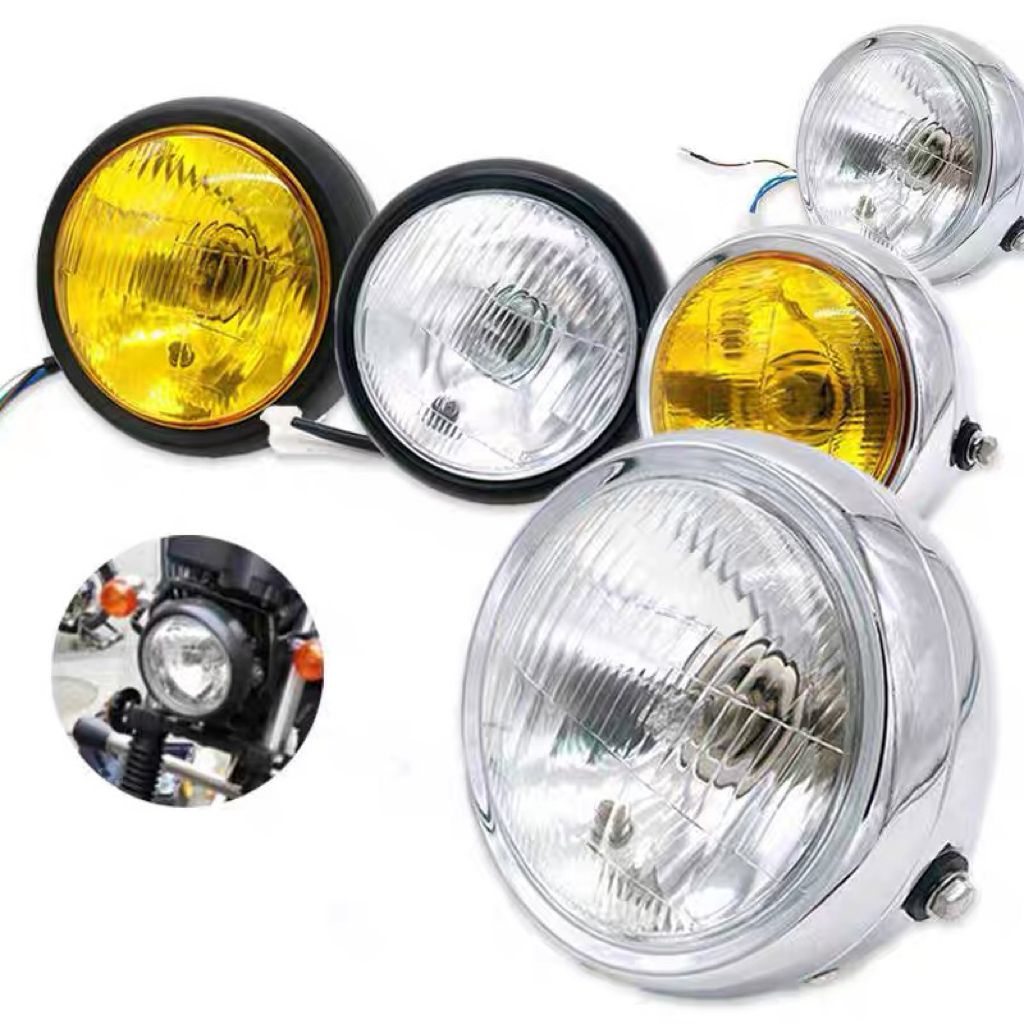CG125/GN125 用 レトロヘッドランプ ブラックアイアンケース
