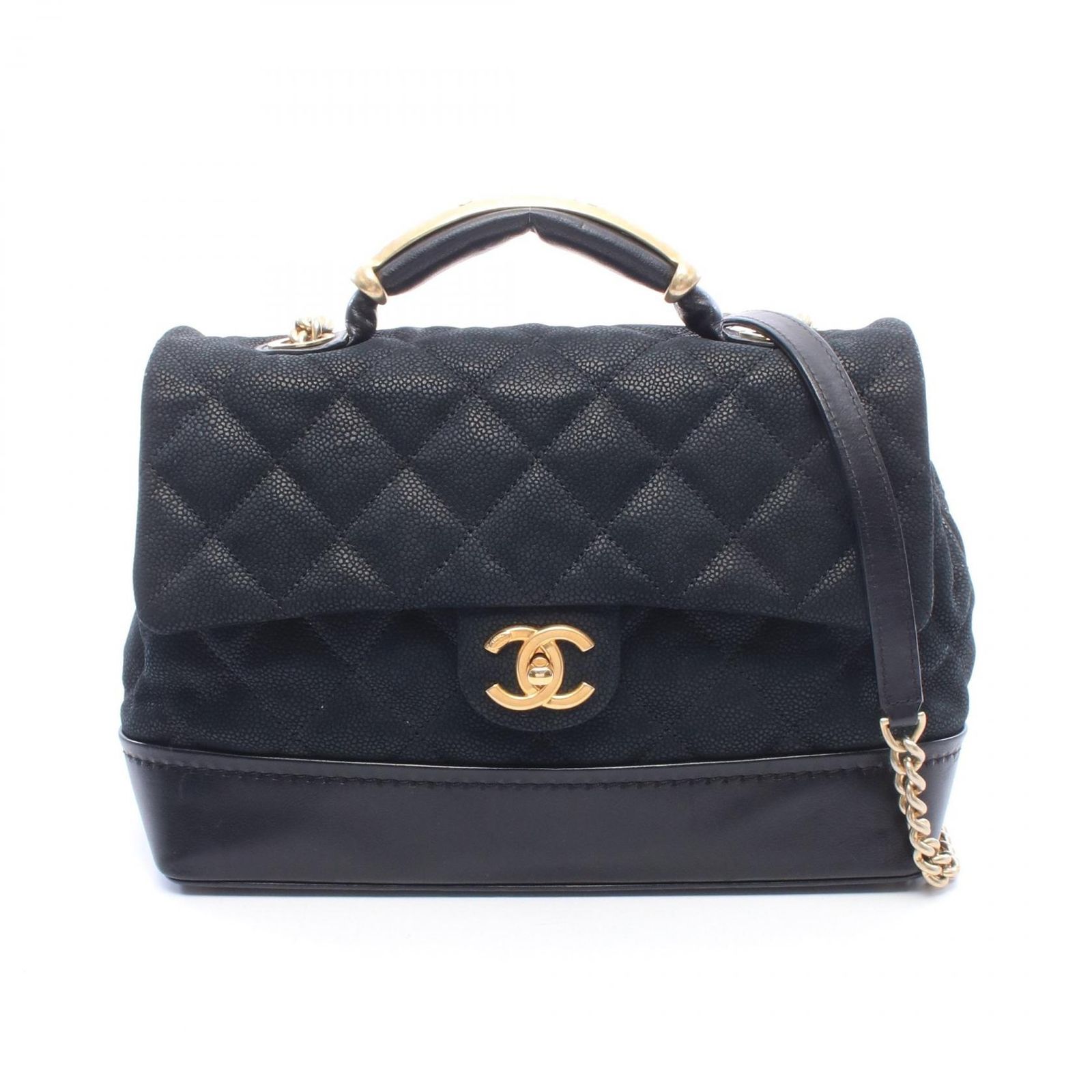 CHANEL シャネル マトラッセ トップハンドル フラップバッグ ショルダーバッグ 209,900円