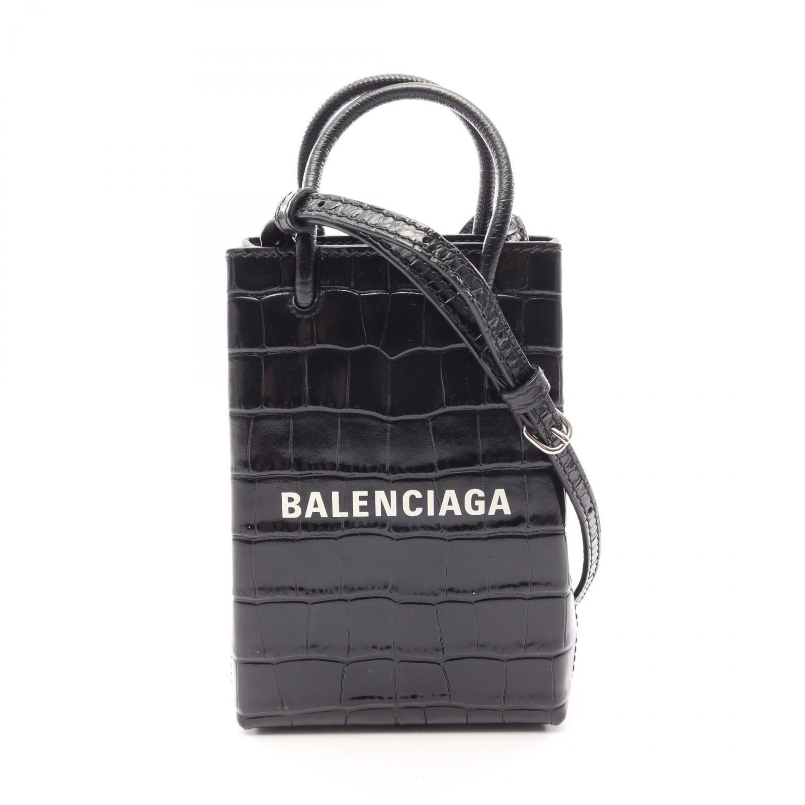 BALENCIAGA バレンシアガ SHOPPING PHONE HOLDER ショッピング フォンフォルダー 2WAY ショルダーバッグ 46,680円