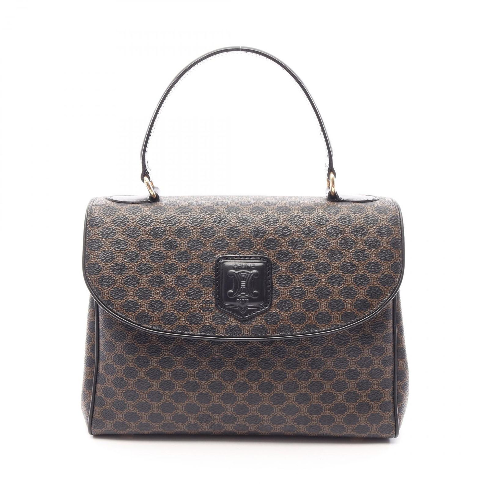 CELINE セリーヌ マカダム トップハンドル ハンドバッグハンドバッグ