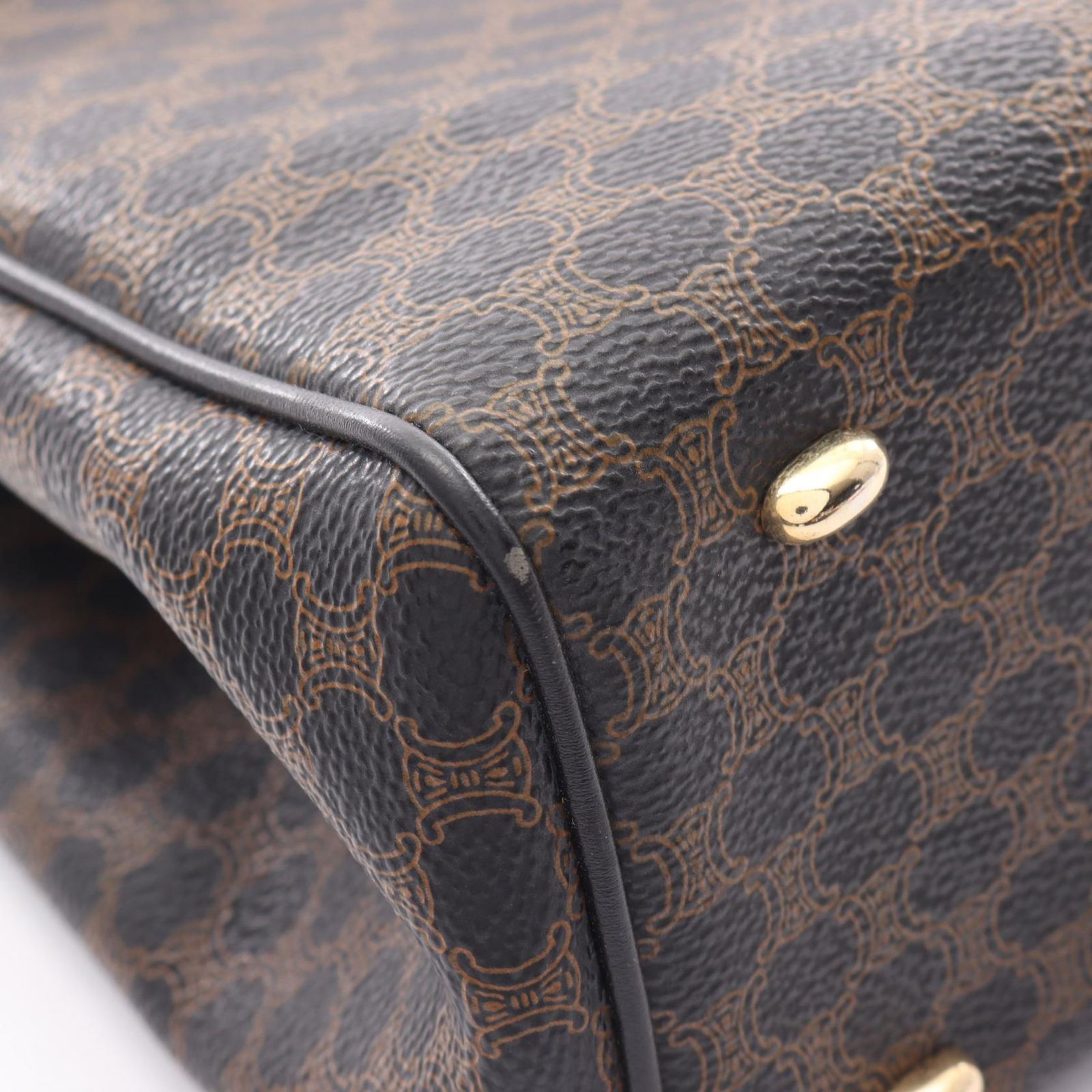 CELINE セリーヌ マカダム トップハンドル ハンドバッグ