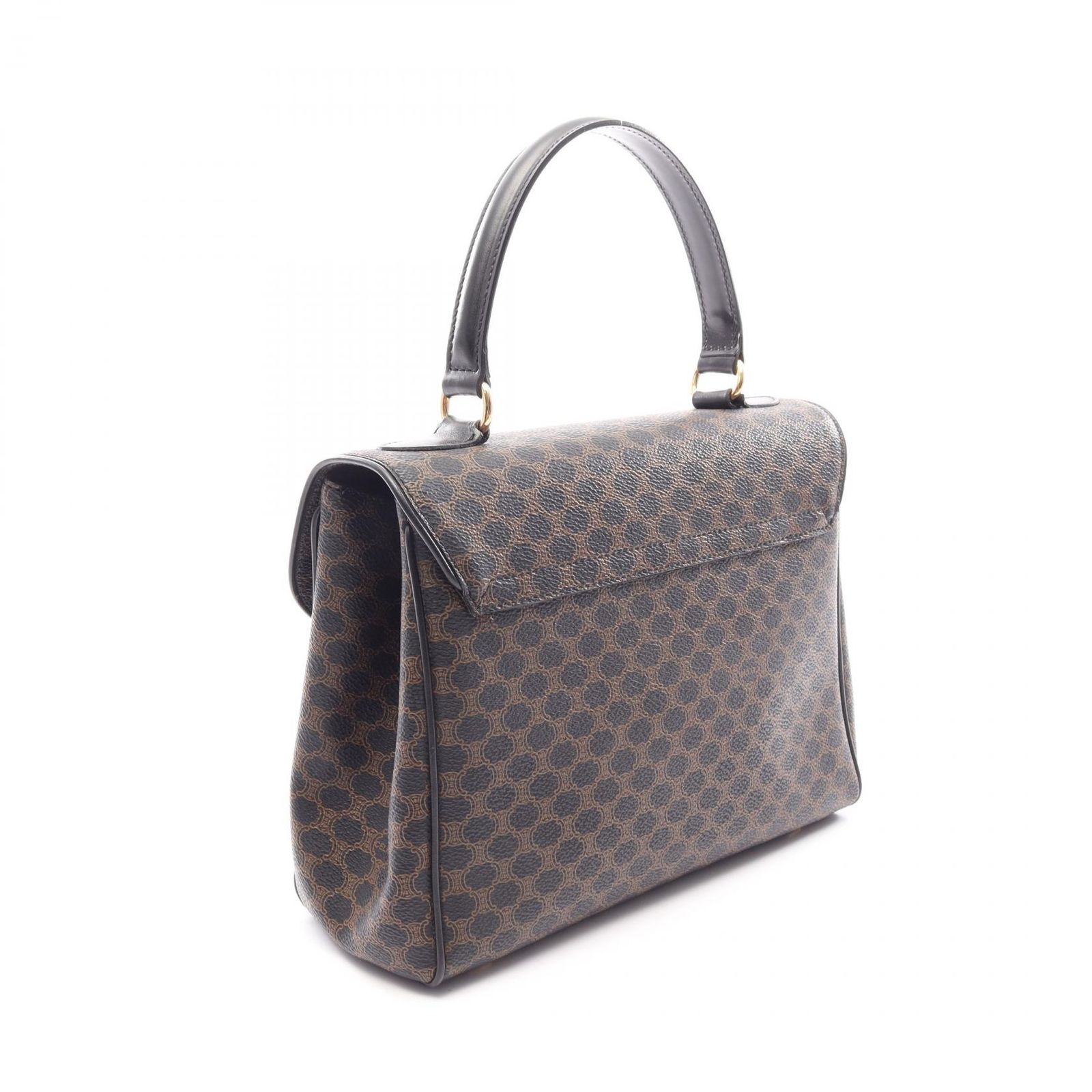 CELINE セリーヌ マカダム トップハンドル ハンドバッグ