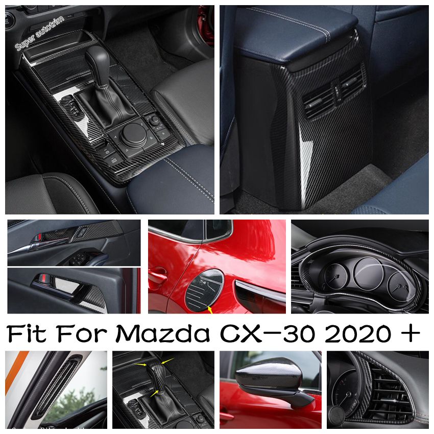 マツダ CX-30 2020-2025 用 カーボン柄ルック トリムアクセサリー