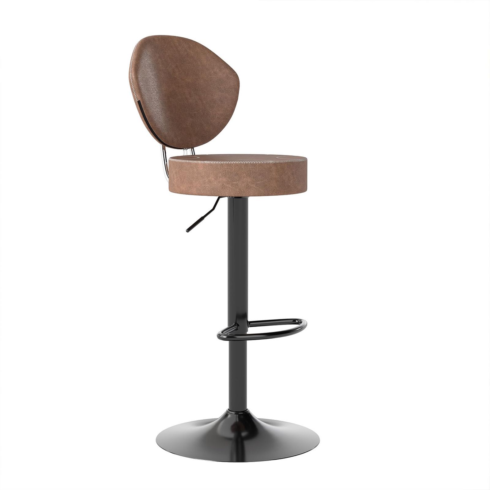 ☆新品☆Youhauchair カウンターチェア 1脚 バーチェア 背もたれ付き PUレザー バースツール キッチン椅子 ハイチェア ブラウン | 高反発 高さ調節 回転式 足置き おしゃれ 防水 耐摩耗 お手入れ簡単 68c5b19a