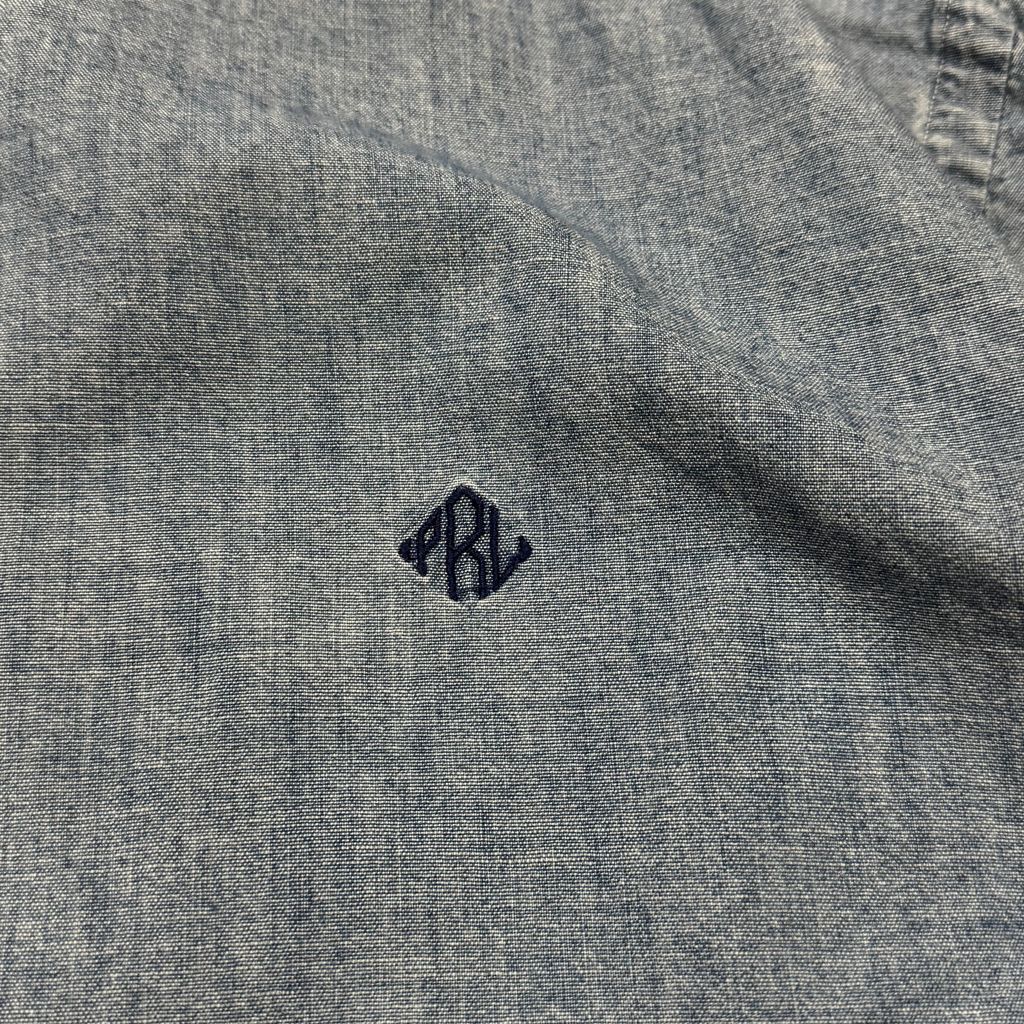 Polo by Ralph Lauren ポロ ラルフローレン 胸元刺繍 PRL シャンブレーシャツ 長袖シャツ XXLサイズ No.EA683