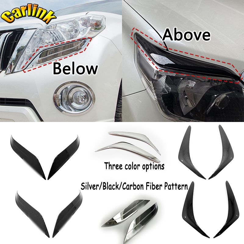トヨタ ランドクルーザープラド FJ150 2014-2017 用 ABS クロームヘッドライトカバー 9,225円