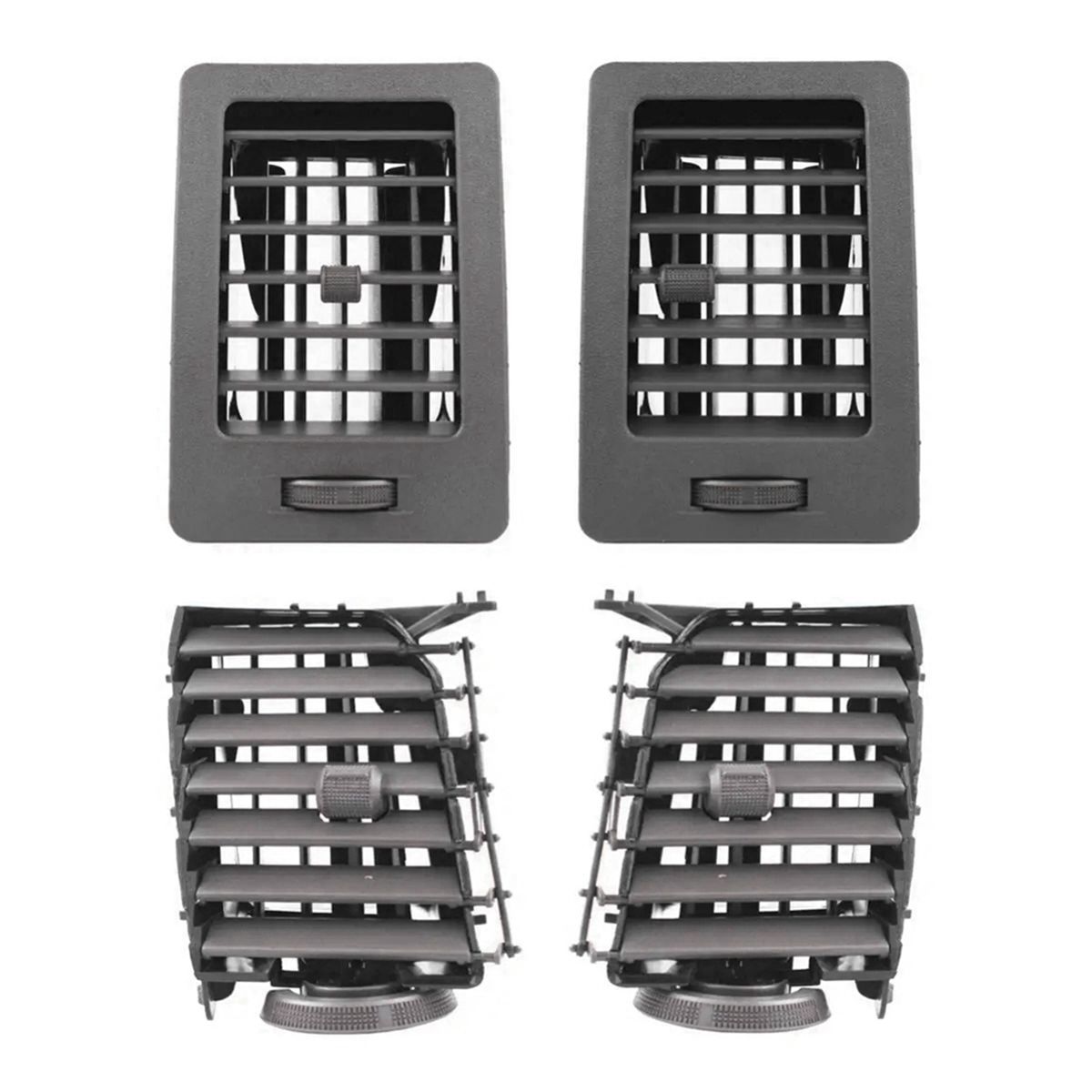 トヨタ ハイラックス 2005-2015 用 A/Cベントグリル 4個セット グレー/ブラック