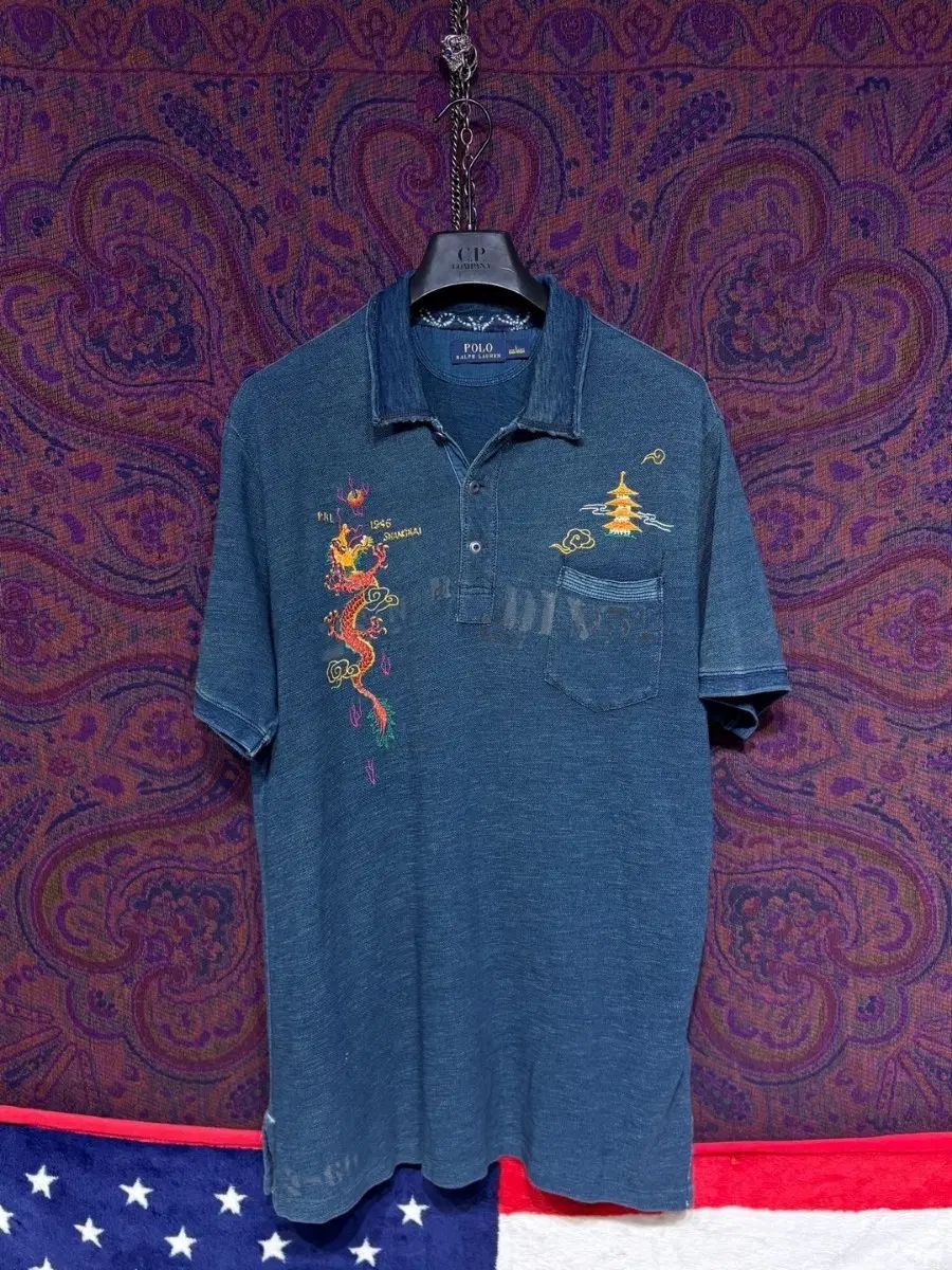POLO RALPH LAUREN ポロラルフローレン 上海Dragon ドラゴン刺繍 カラーTシャツ