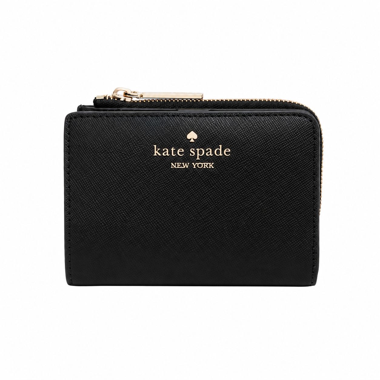 【ギフト対応可】ケイトスペード KATE SPADE 二つ折り財布 Small L-Zip Wallet Black スモール Lジップウォレット ブラック レディース 人気 ブランド おしゃれ 誕生日 記念 プレゼント ギフト 送料無料