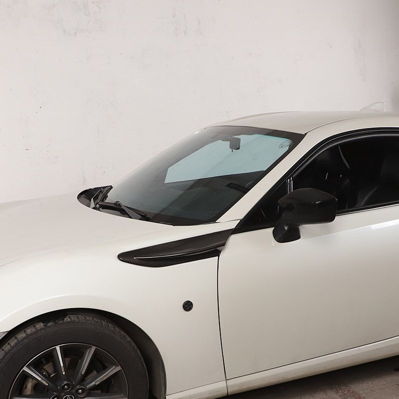 トヨタ 86/スバル BRZ 2012-2020 用 ABS カーボン柄 サイドエアベントアウトレットカバートリム 2個セット