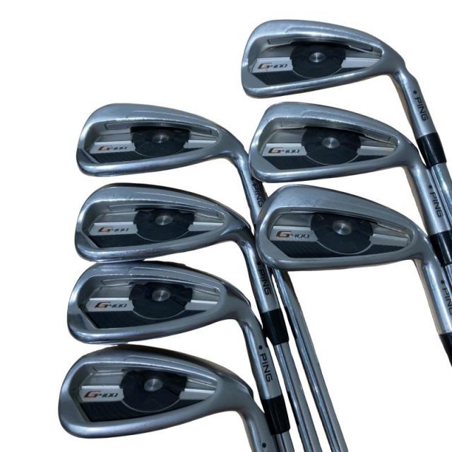 【中古】 ピン G400 8S アイアンセット IR PING AWT 2.0 LITE (フレックスS) メンズ 男性用 右利き 右用 Cランク ゴルフクラブ