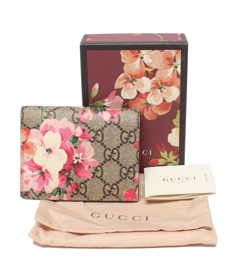 グッチ 二つ折り財布 カードケース GGブルームス GGスプリーム 410088 レディース GUCCI