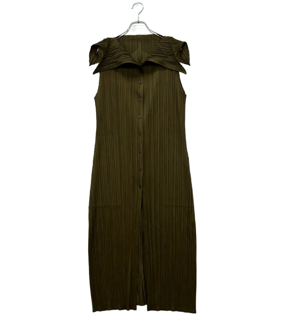 美品 プリーツプリーズ プリーツノースリーブワンピース PP63-JA165 レディース SIZE 3 (L) PLEATS PLEASE 15,428円