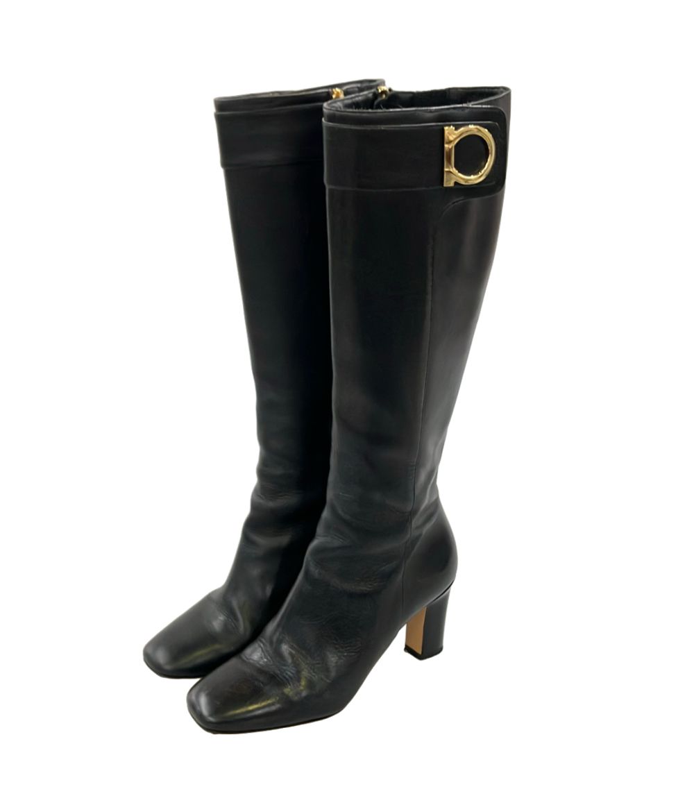 サルヴァトーレフェラガモ ロングブーツ ガンチーニ レディース SIZE 6 1/2 D Salvatore Ferragamo