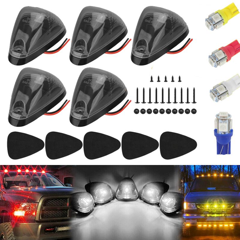 フォード F-150/F-250/F-350 1999-2016年式用 12V LED アンバーシグナルライト 5個セット
