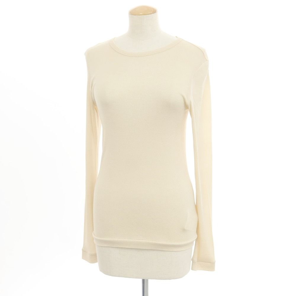 【中古】イッセイミヤケ ISSEY MIYAKE 2024年秋冬 SILK JERSEY Top 長袖 長袖Ｔシャツ ベージュ【サイズ表記なし（L位）】【レディース】