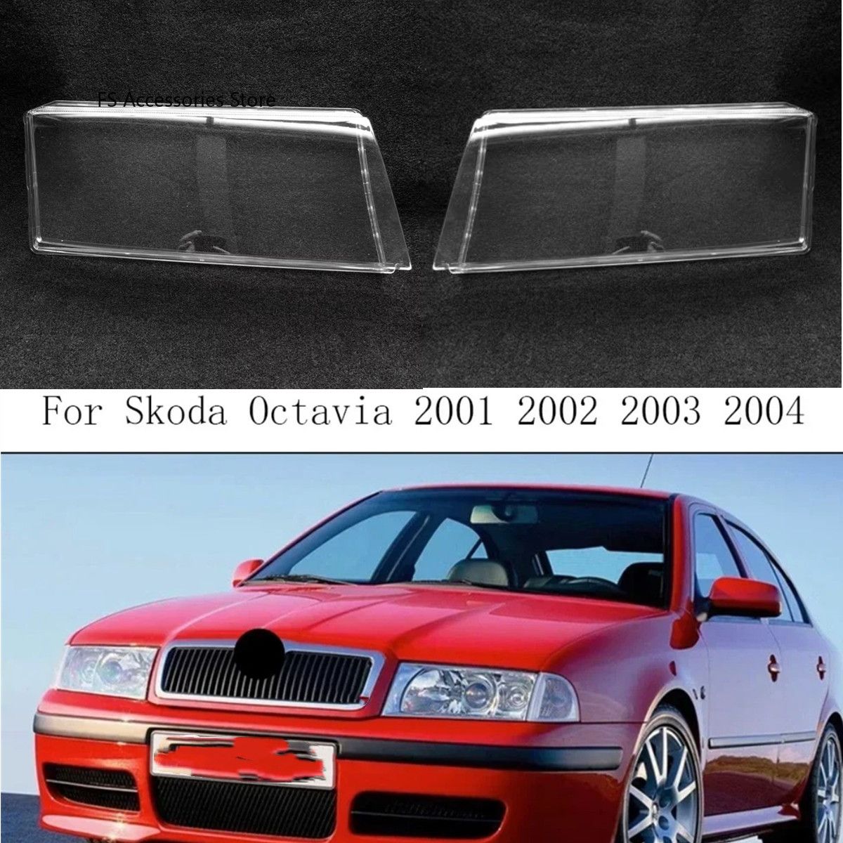 シュコダ オクタヴィア 2001-2004 用 ヘッドライトレンズカバー 透明 8,914円
