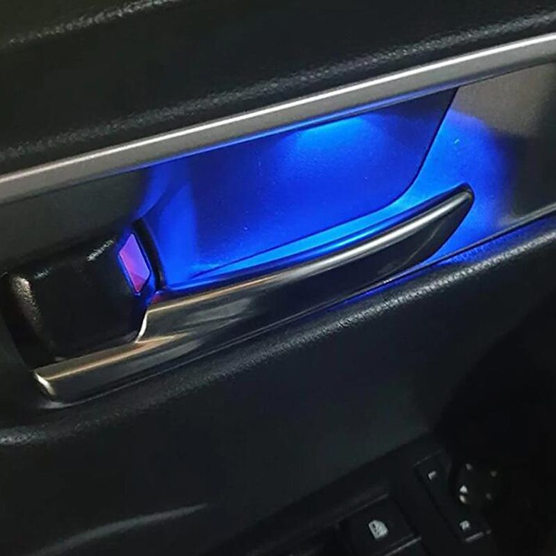 トヨタ RAV4 2013-2026 用 ブルーLEDインテリアハンドルボウル照明
