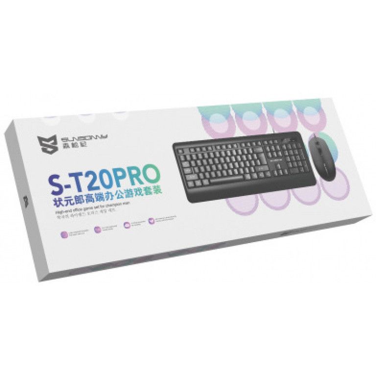 【有線USB接続】ゲーミング キーボード＆マウスセット オフィス/デスクトップPC対応 1.8mケーブル | 高耐久設計 | 静音設計【MonsunniS-T20PRO】
