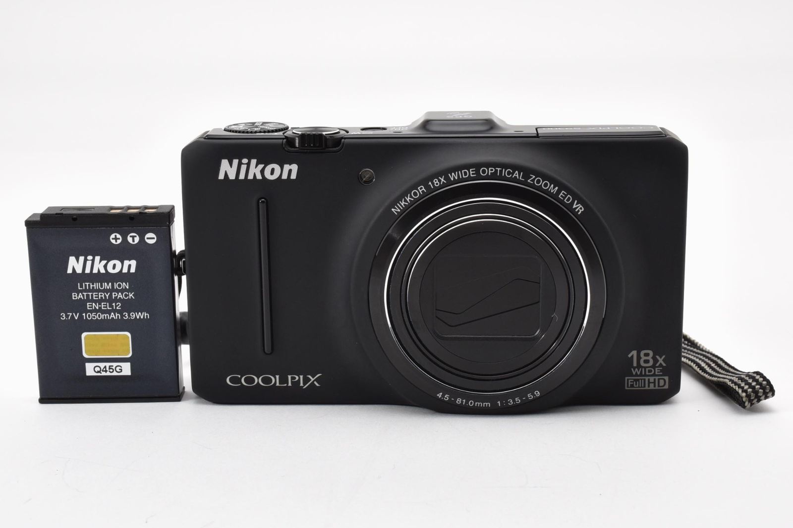 実用光学美品 Nikon ニコン COOLPIX S9300 黒 ブラック コンパクトデジタルカメラ #4485