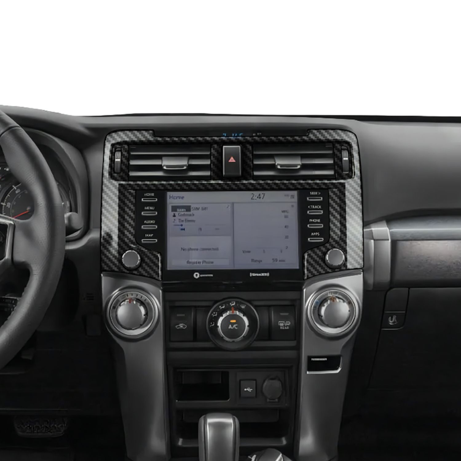 トヨタ 4Runner 2020-2024 センターコンソールナビゲーションデカールパネルカバー ABS製