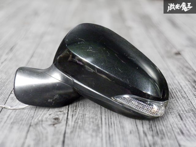 ☆保証付 即発送☆ 動作OK トヨタ純正 NKE165G 160系 カローラフィールダー ドアミラー サイドミラー 左 助手席 黒 黒メタ 8ピン