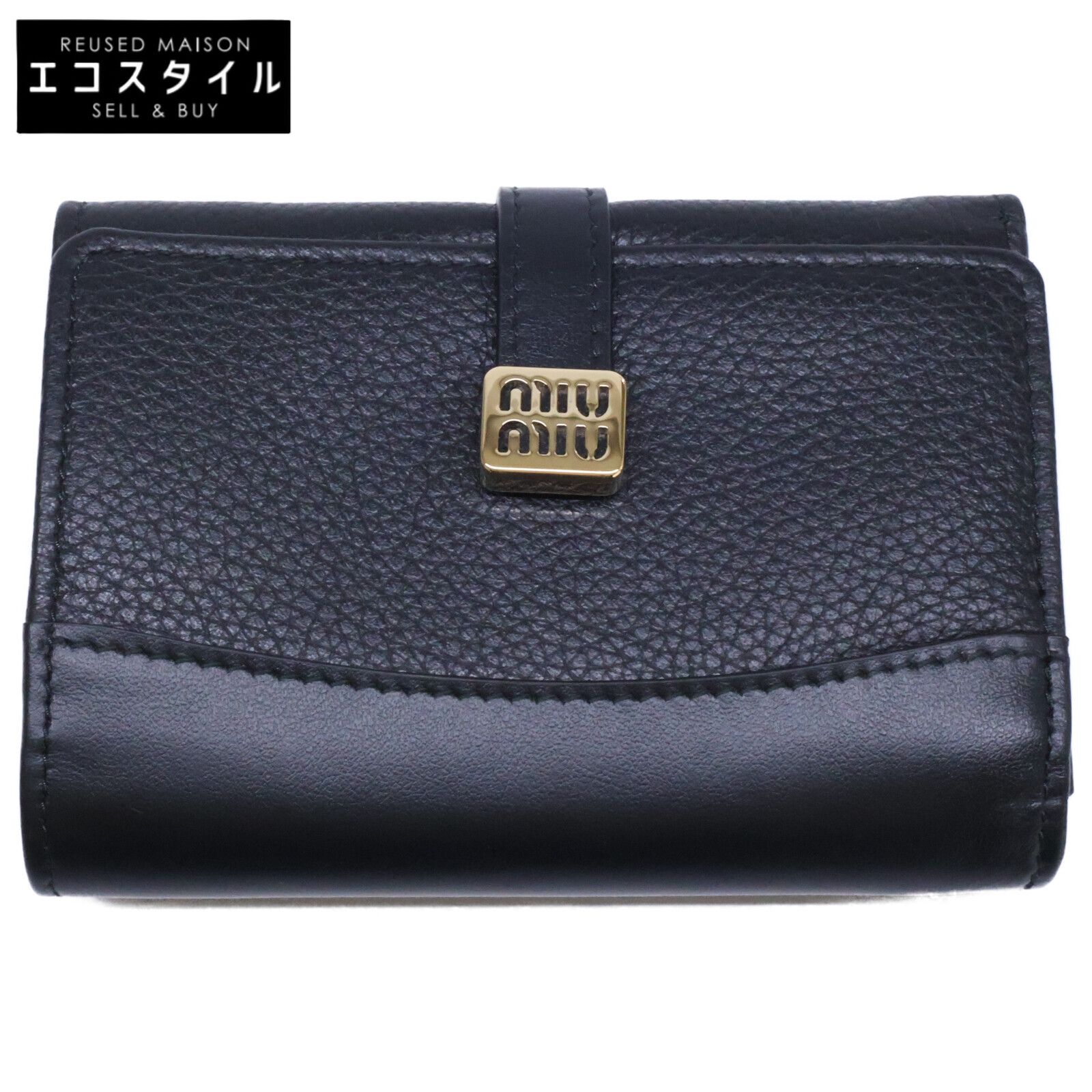 MIUMIU　ミュウミュウ　【美品】5MH034 DAINO / SOFT CALF 三つ折り財布