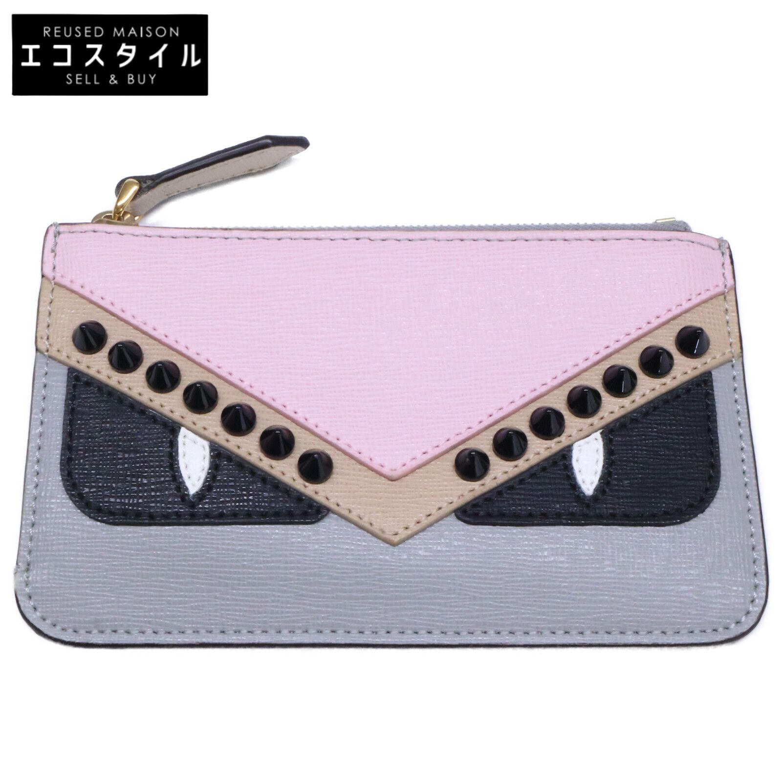 FENDI　フェンディ　【美品】8AP151 9HF F10Y0 KEY CASE POUCH モンスター バグズアイ 23,352円