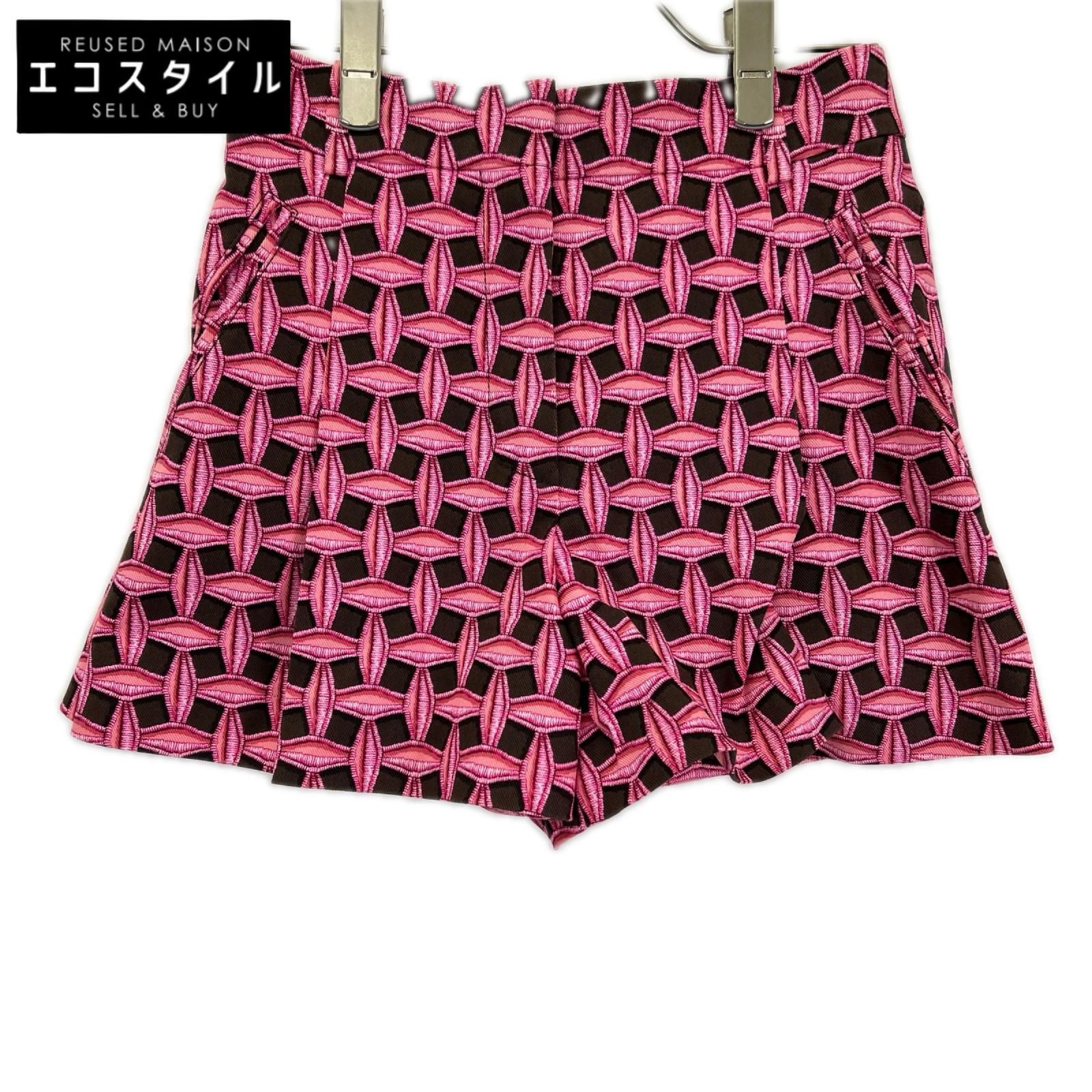 LOUIS VUITTON　ルイヴィトン　RW131W ピンク 総プリント ストレッチ ショーツ　34