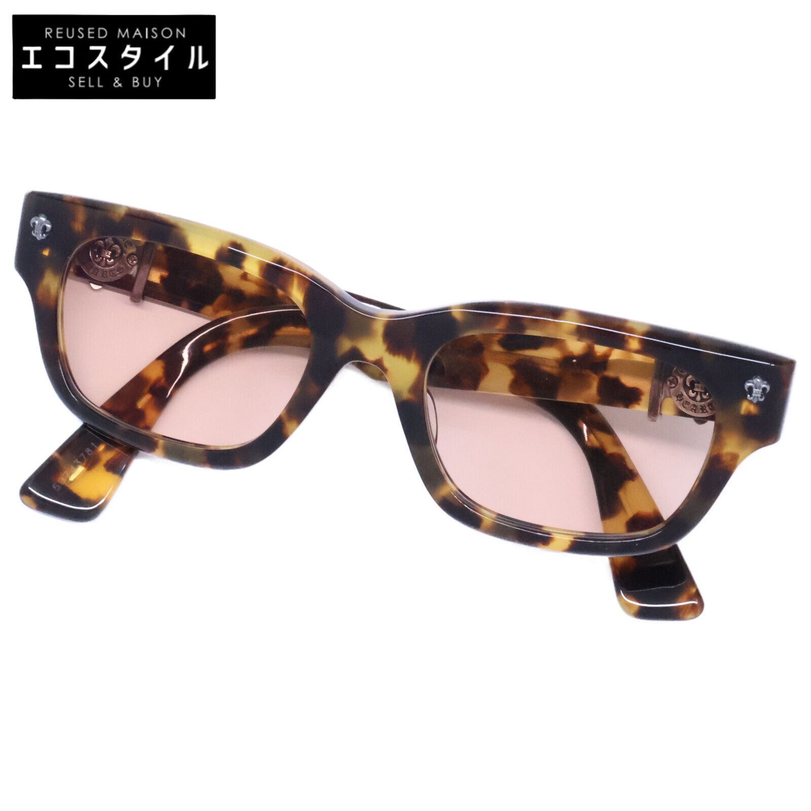 Chrome hearts　クロムハーツ　BANGADANG２-A BSフレア デミ柄 アイウェア　52□20-148