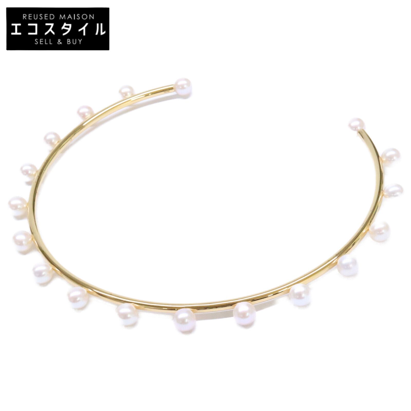bijou de m　ビジュードエム　美品 Pearl Choker K18コーティング925 淡水パール　S