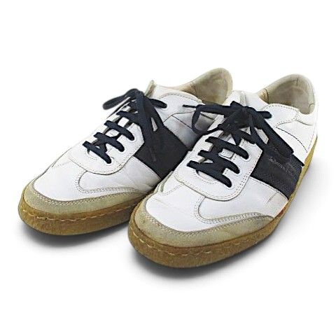 サルヴァトーレフェラガモ Salvatore Ferragamo STEVEN ローカットスニーカー 7.5 EE ホワイト 白系 レザー 13,608円
