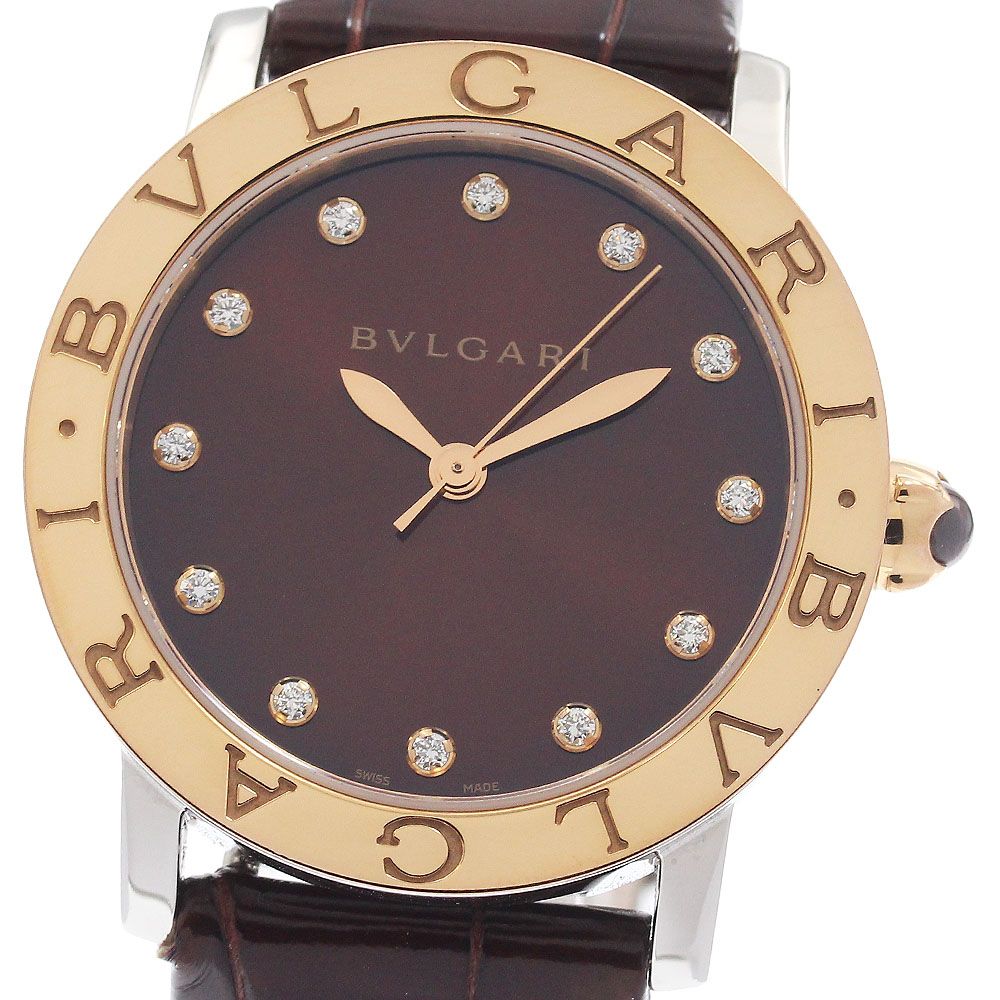 ブルガリ BVLGARI BBLP33SG ブルガリブルガリ 12Pダイヤ 自動巻き ボーイズ 保証書付き_977420
