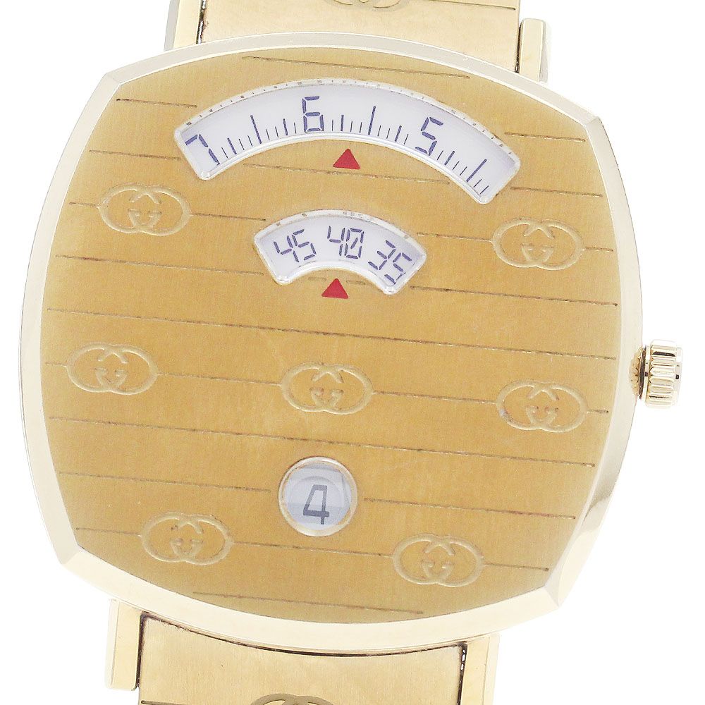 グッチ GUCCI 157.4/YA157403 グリップウォッチ デイト クォーツ ボーイズ _974656